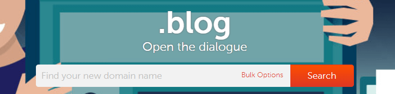 An example of a registrar that supports .blog domains.