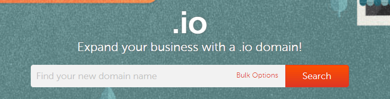 An example of a registrar that supports .io domains.